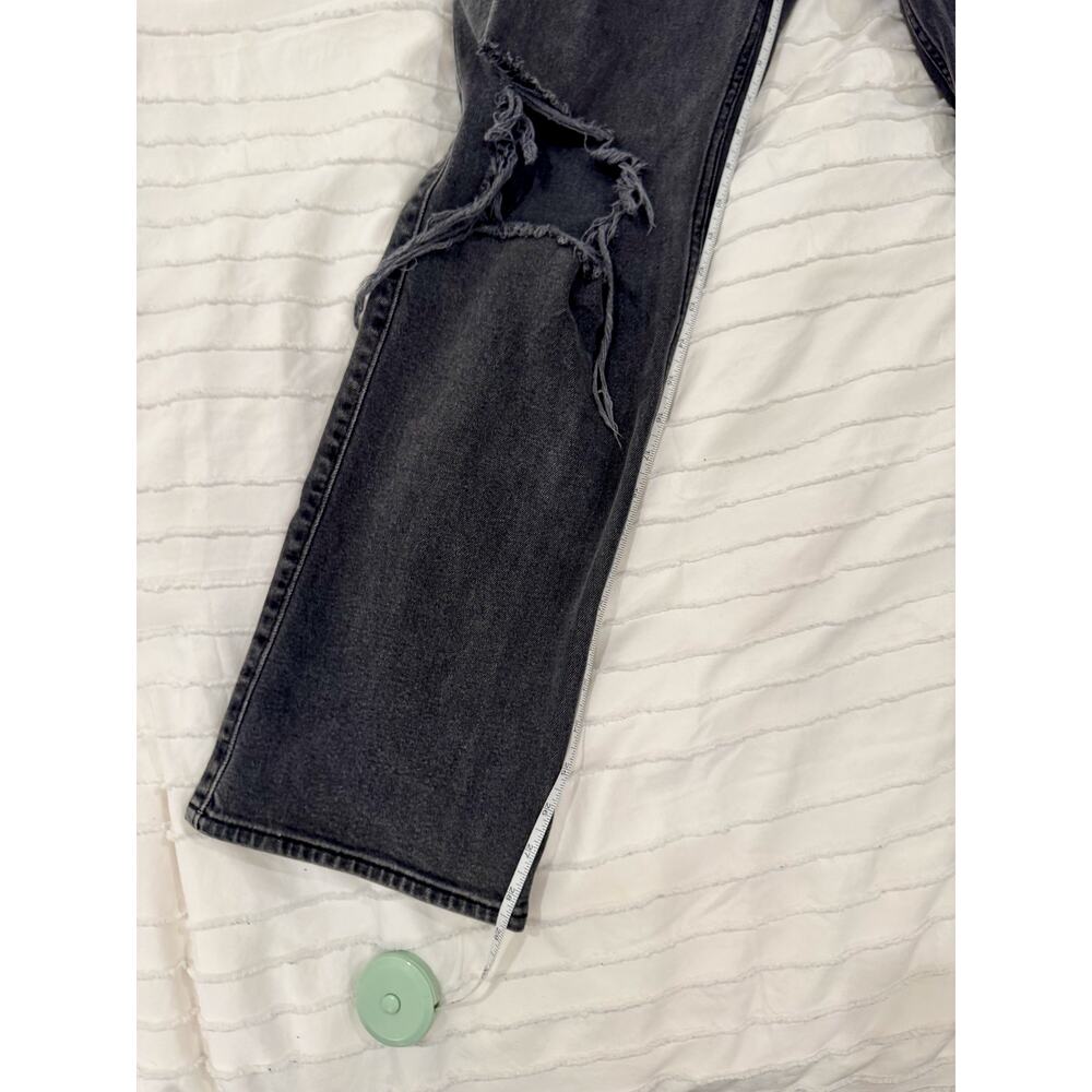 Hollister Dad Jeans Women's 2R W26R Black Distressed Y2K Grunge Skater Baddie - Picture 4 of 16